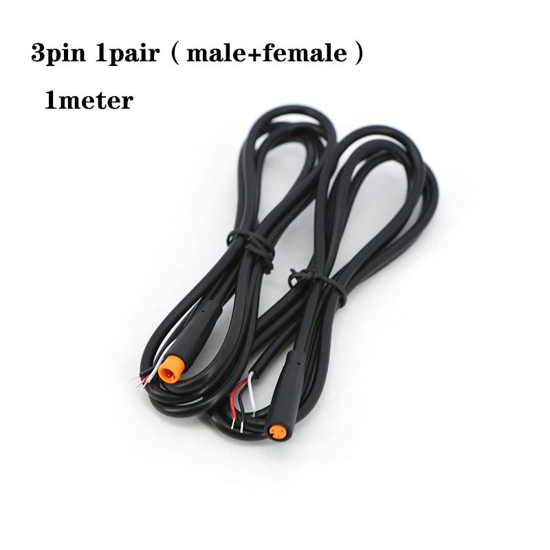 

1м M6 2 3 5 Контактный сердечник 6мм штекер розетка Julet Электровелосипед Стыковой кабельный штекер Разъем Скутер Тормоз водонепроницаемый Сигнальный датчик шнур 3pin male female