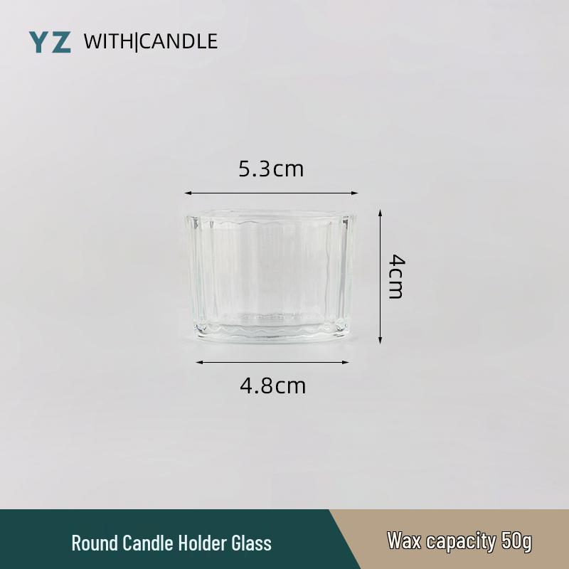 Handmade Frosted Glass Scented Candle Cup - Creative DIY Wax Container