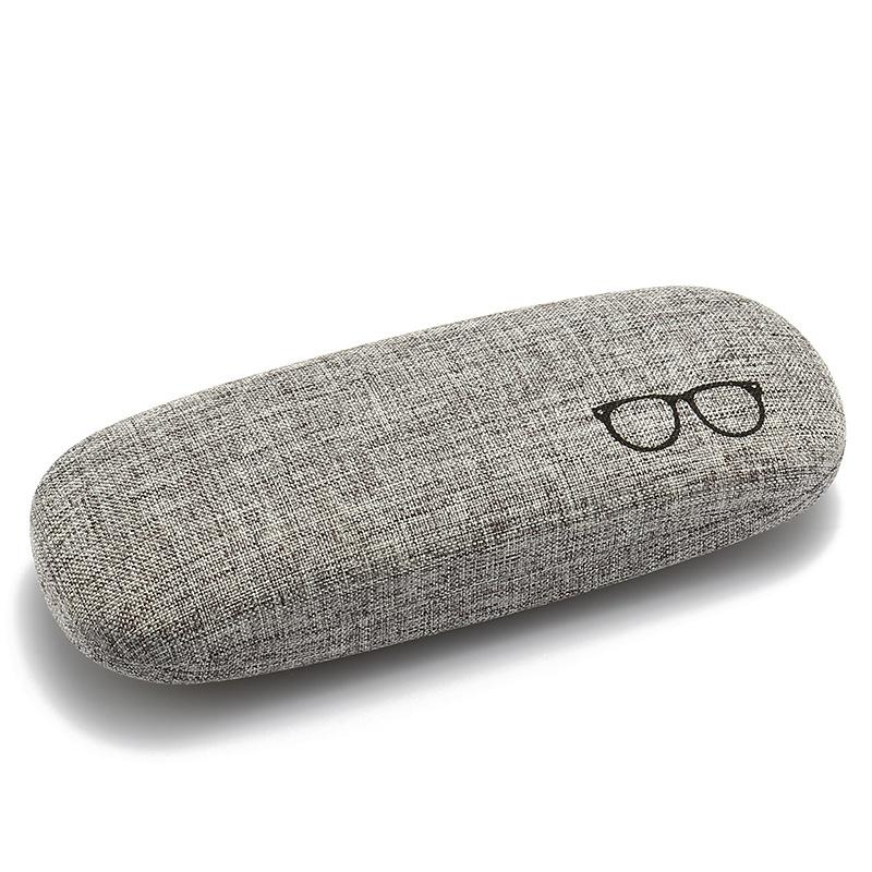 Fashion Retro Portable Glasses Case for Men Women Linen Cloth Compression Resistance Eyeglass Cases Cover Hard Glasses Box Storage