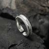 925 Sterlingsilber Damen Glitzernder Schuppenring - Pinky- und Fingeraccessoire mit einfachem, hochwertigem, akribischem Design