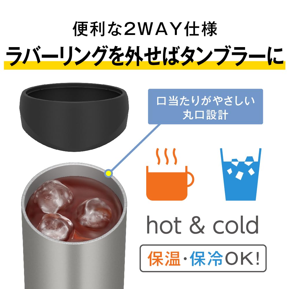 Thermos Insulated Can Holder for 500ml SL Cans, 2-Way Type, Silver, JDU-501