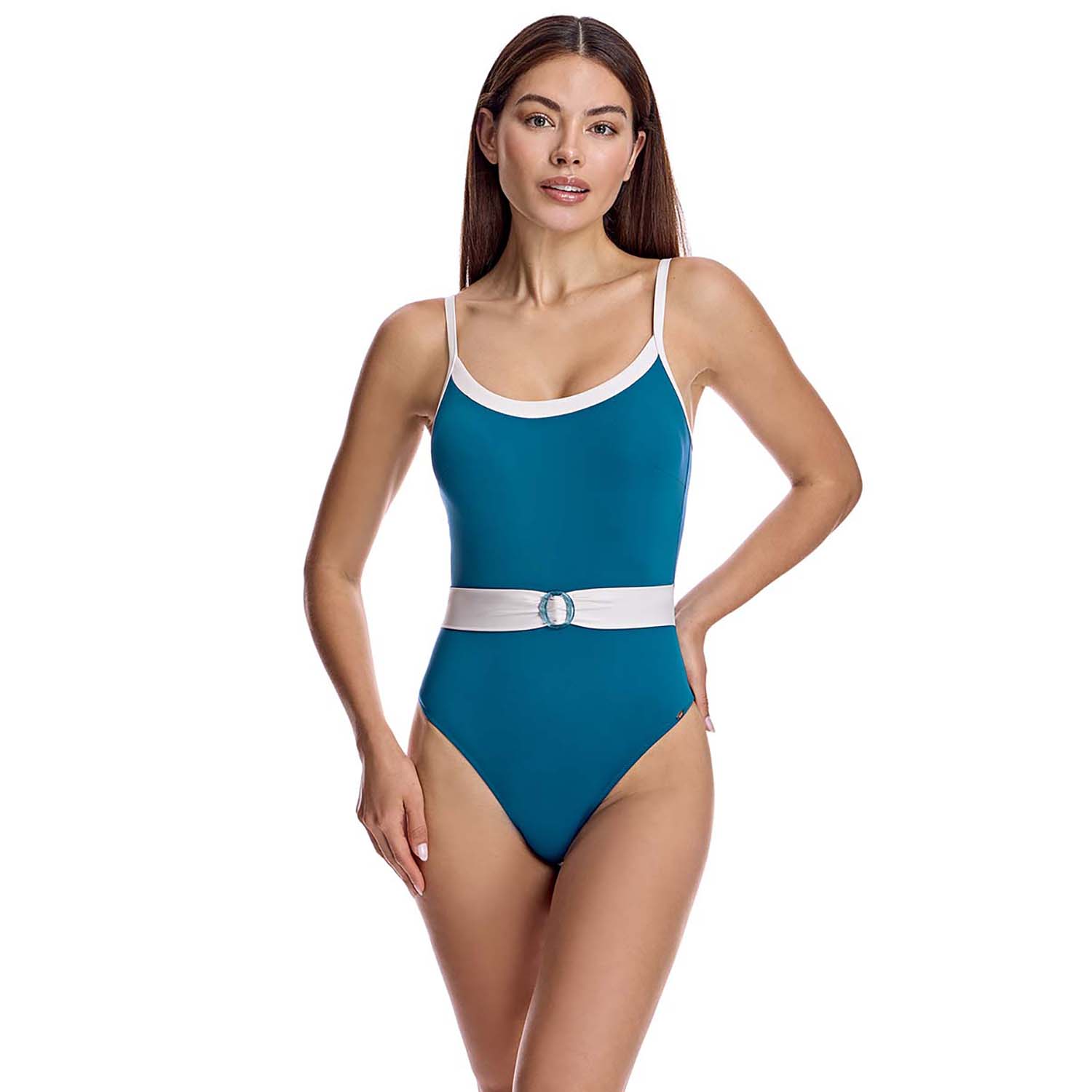 

Купальник с круглым вырезом и чашками W251417 для женщин 42-90 B синий