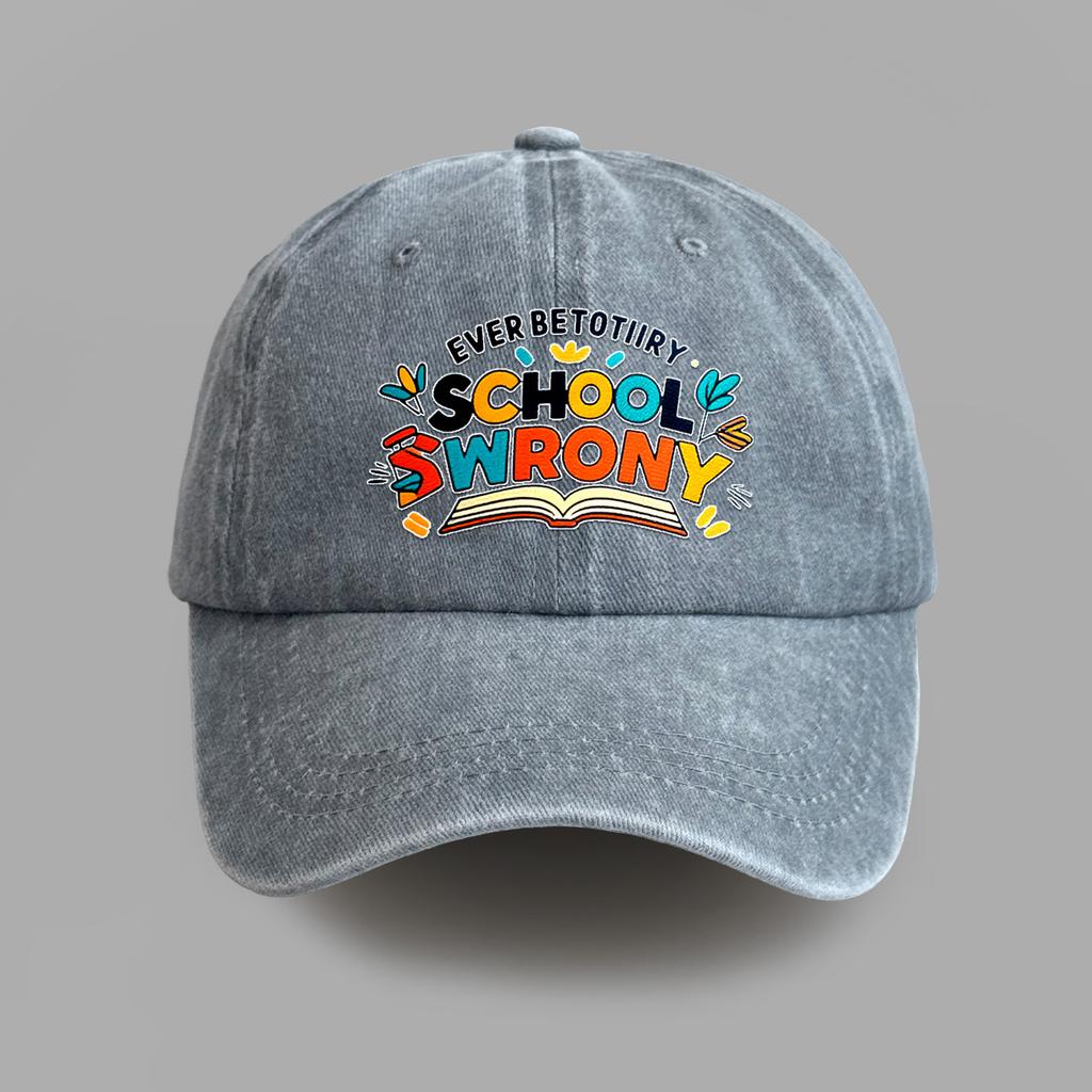 Neue bedruckte gewaschene Baumwolle Retro Softtop Baseballkappe Herren und Damen Outdoor Freizeit Sonnenschutz Trendkappe