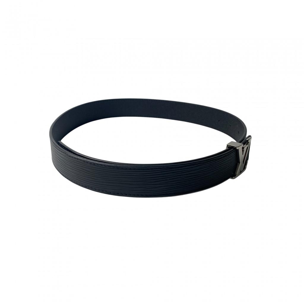 Gebrauchter LOUIS VUITTON Gürtel schwarzes Leder Herren