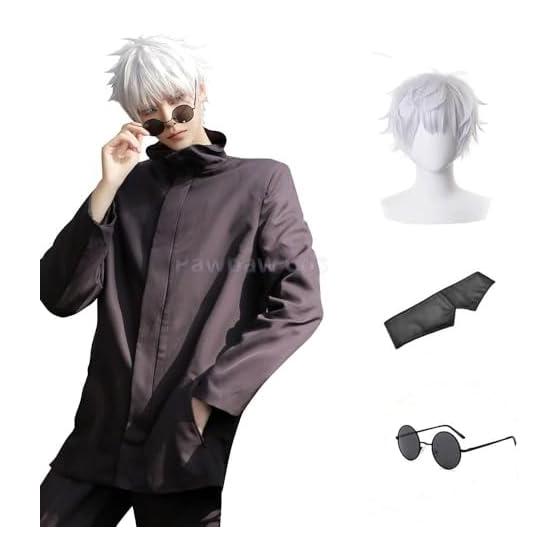 [Pawpaw] Satoru Gojo  With Wig  Cosplay Costume Satoru Gojo Disguise Present Costume Event Party Cultural Festival  With Glasses  (Satoru Gojo + Wig