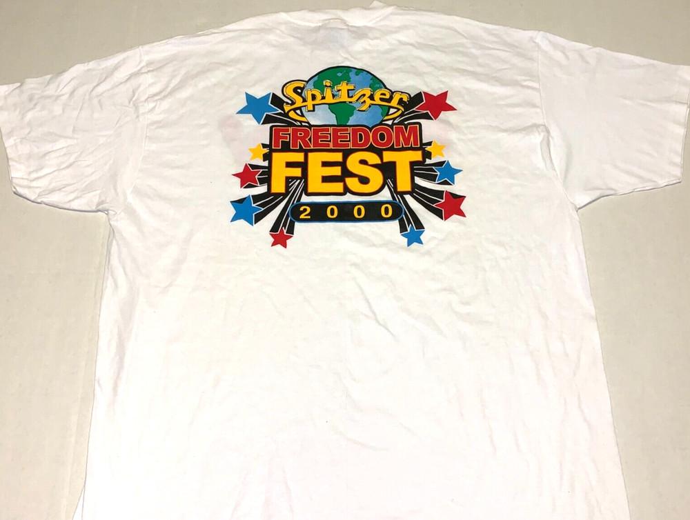 Редкая винтажная футболка Spitzer Freedom Fest Get Pumped Автосалон 2000 года Новая! Унисекс футболка XL XXXL