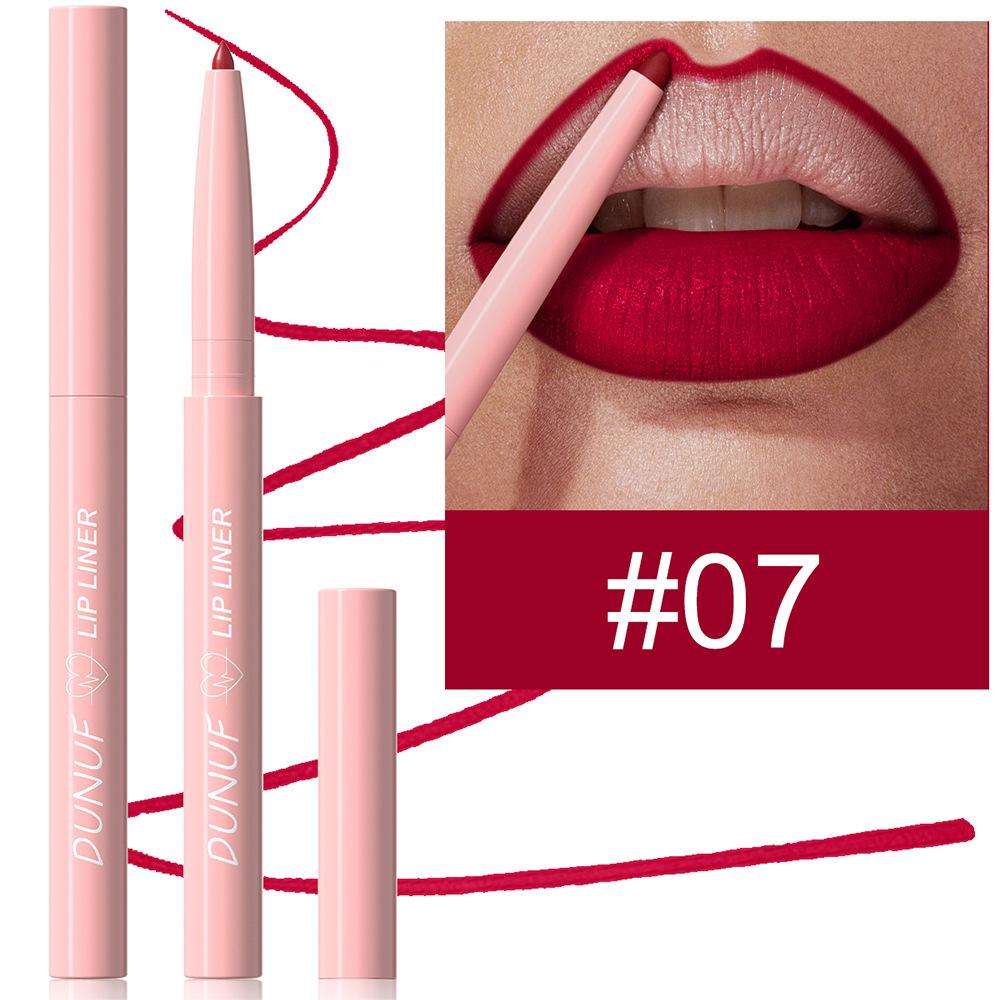 12 Colors Matte Lipliner Pencil Red Contour Tint Lipstick Waterproof Long Lasting Non-stick Cup Moisturising Lips Makeup