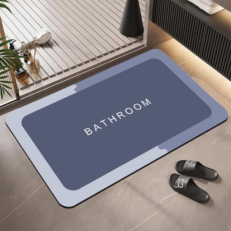 Super Absorbent Thickened Floor Mat Classic Absorbent Quick Drying Slip-Resistant Suitable Shower Areas Bathroom Rug Anti Slip