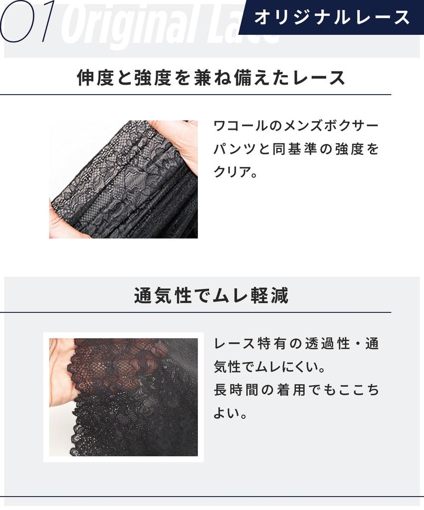 Wacoal Men's Lace Boxer Briefs, Designed for Beauty and Comfort, Regular Length, Front Closure, Underwear [2022 Good Design Award Winner] WT3822 TU L