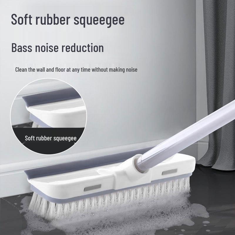 Long-Handled Stiff Bristle Bathroom and Tile Grout Scrub Brush