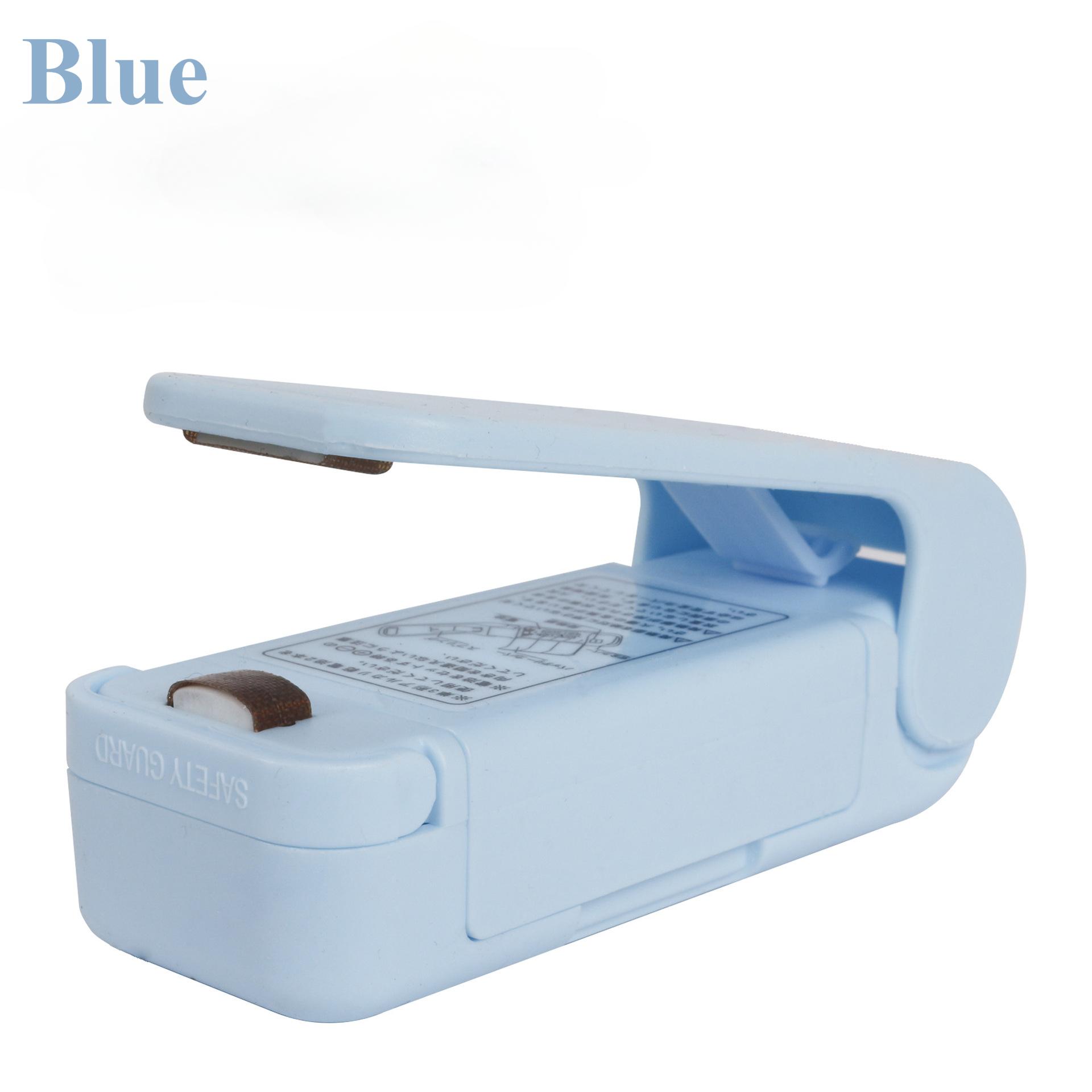 

Міні-машина для запаювання теплових мішків Пакети для запаювання термопластикових пакетів для харчових продуктів Портативна упаковка для запаювання Кухонні спеціальні інструменти синій