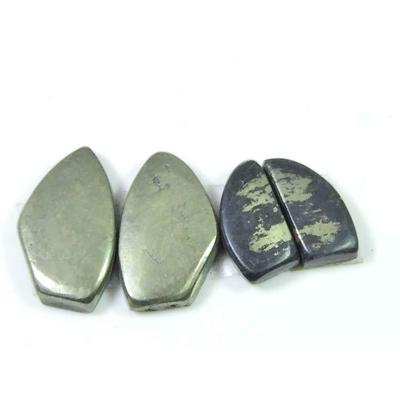 Natural Appach Gold Pyrite 2 Matching Pair Fancy Cabochon Gemstone 13-20MM SK-2151