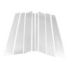 ABSOPRO Door Pillar Window Trim Pillar Post Door Outer Exterior Covers for BMW X5 Chrome Silver Tone Anti-Scratch Stickers, 1999-2006,