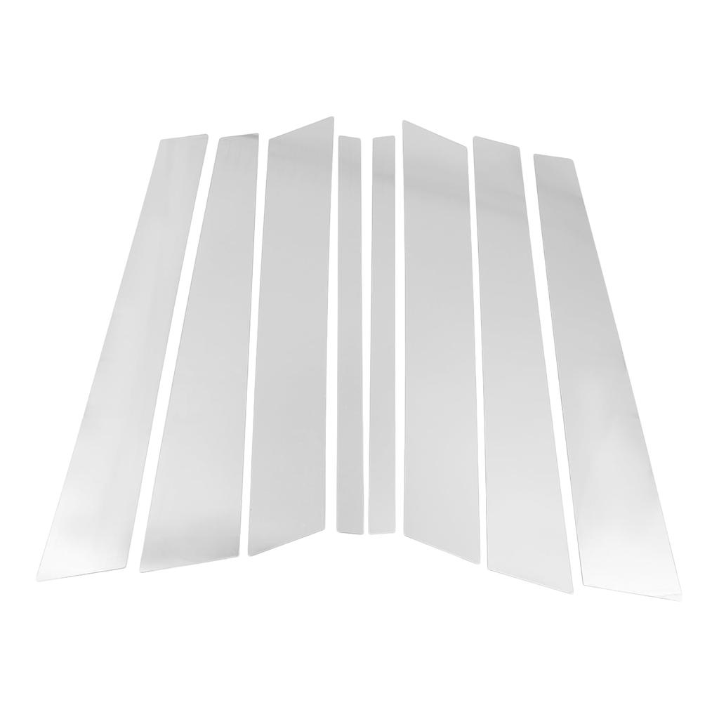 ABSOPRO Door Pillar Window Trim Pillar Post Door Outer Exterior Covers for BMW X5 Chrome Silver Tone Anti-Scratch Stickers, 1999-2006,