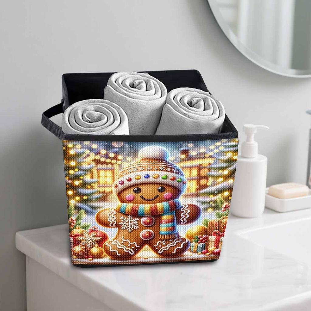 Little Biscuit Figure 5D Diamond Painting Storage Basket Full Round Drill Mosaic Diamond Embroidery Cross Stitch Kits Home Decor Home Decor