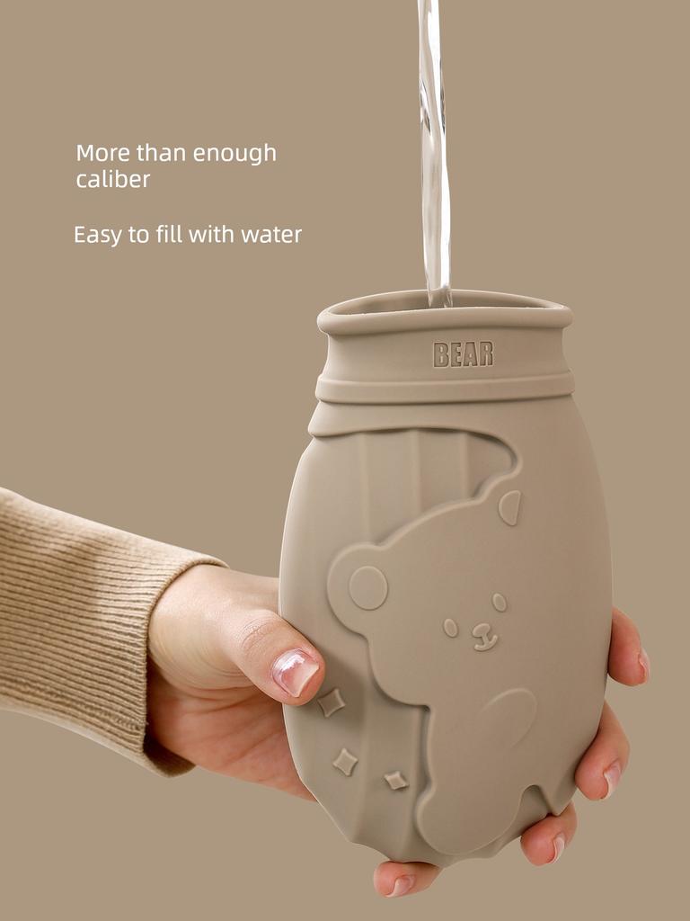 Fasola Small Hot Water Bag, Water-Filled Hot Water Bag for Menstrual Pain Relief, Mini Hot Compress Bag for Girls, Silicone Hand Warmer Bag
