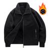 Men's Velvet Jacket, Reversible Cotton Jacket, Velvet Thickened Jacket, Outdoor Casual Lapel Top For Men