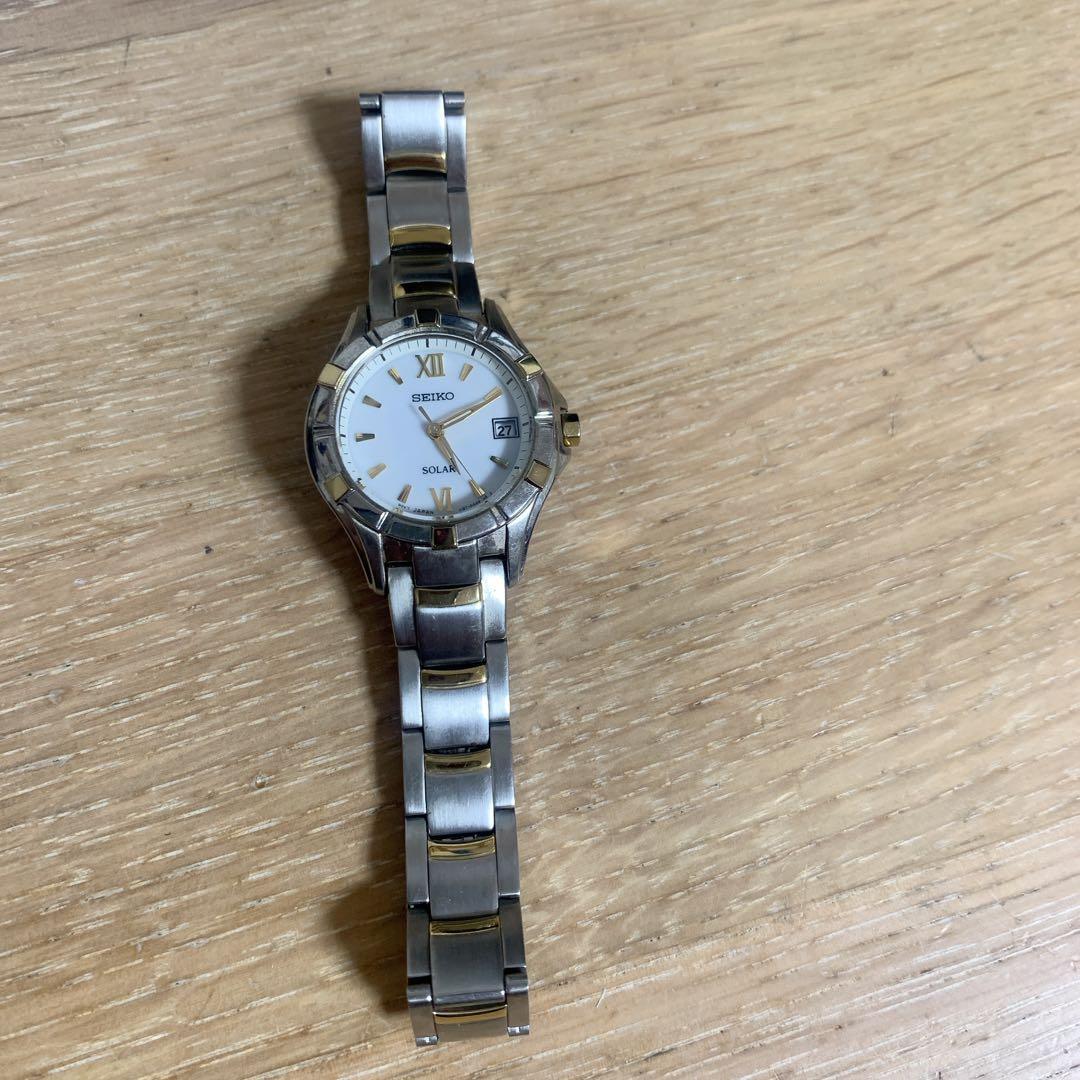 SEIKO SOLAR watch combination color date display