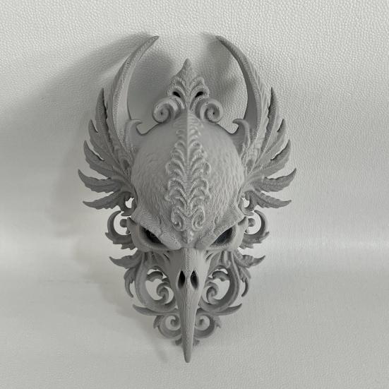 Yousheng Gothic Raven Skull Wall Decor Spooky Crow Skull Hanging Wall Sculpture Fake Animal Head Wall Art for Bedroom Living Room Halloween Decoration