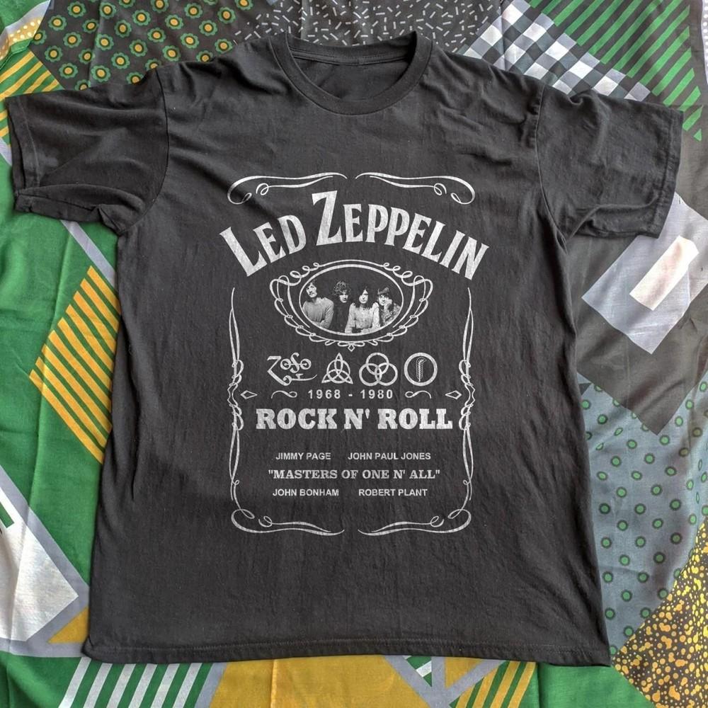 

Led Zeppelin Рок-н-ролл Футболка Унисекс Черная Хлопковая Футболка Размер S-5XL Унисекс Футболка XL