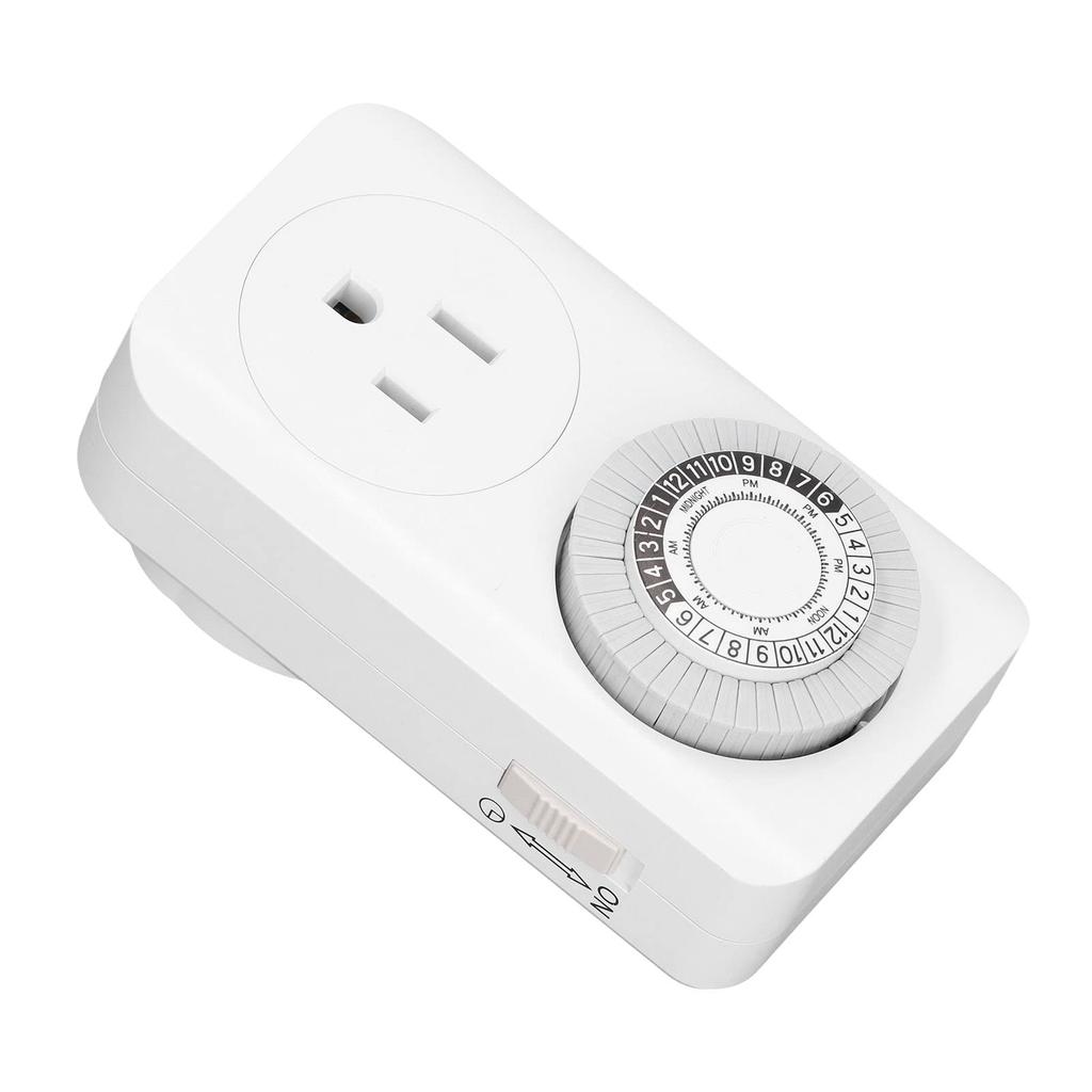 Atyhao Mechanical Indoor Power Outlet Timer with 15-Minute to 24-Hour Countdown and Automatic Shut-Off for Appliances - Energy-Saving Power Socket