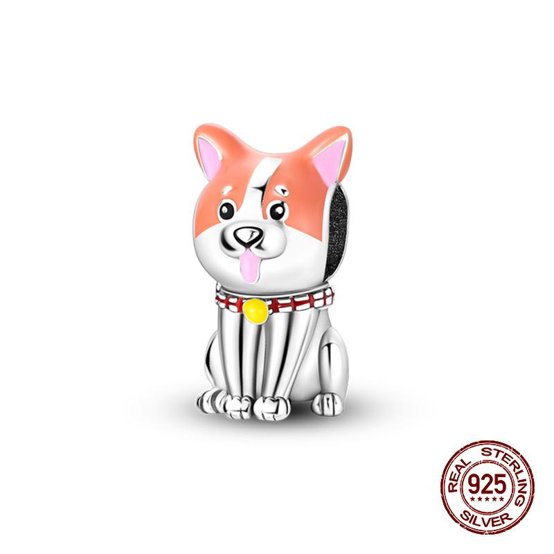 Charms Kupferrosa Katze Eule Tier Herz Zirkonia Charm Perlen Passen Original Armbänder Feiner DIY Schmuck