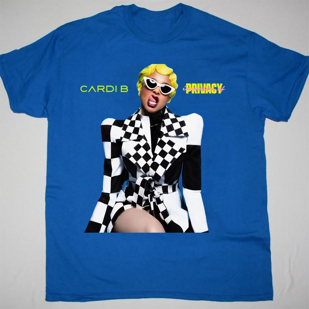 NEW Cardi B -Invasion of Privacy Short Sleeve Blue All Size Gift T-Shirt Unisex T-Shirt XXL