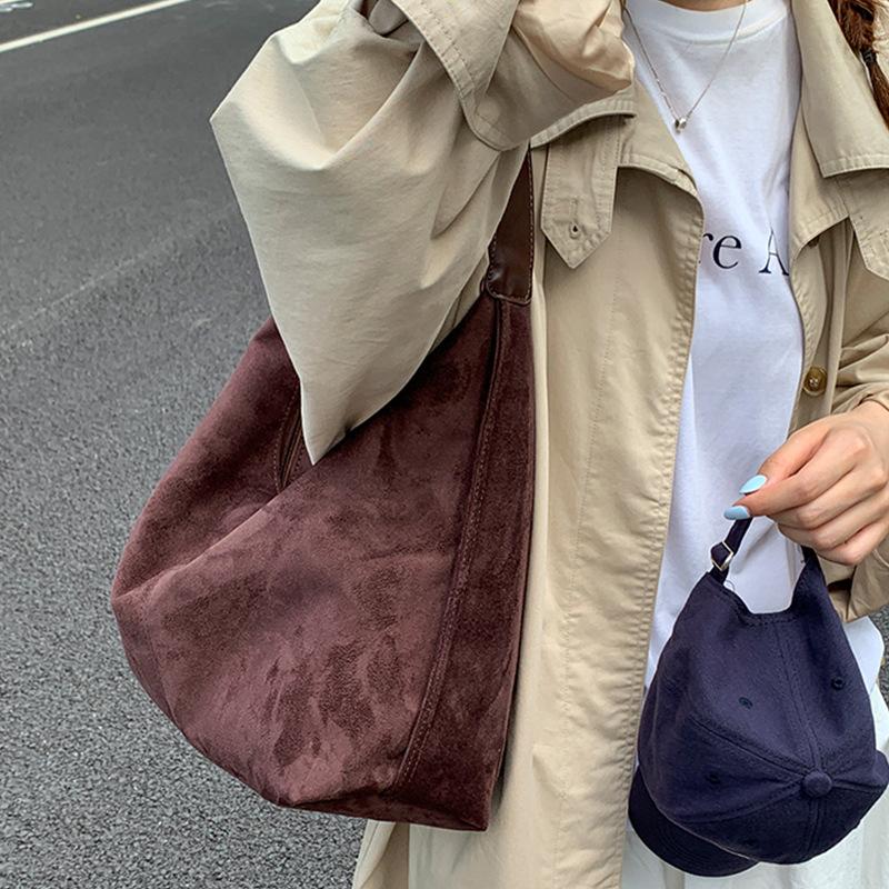Сумки женские новые женские сумки осень и зима одноплечевые сумки через плечо повседневная мода ретро замшевые сумки-тоут