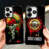 Band G-Guns N R-Roses Plating Phone Case For Xiaomi Redmi Note 14 15 Pro Plus 13 12 11 11S 11T 10 9S 9 5G Anti-Fall Airabag Cove