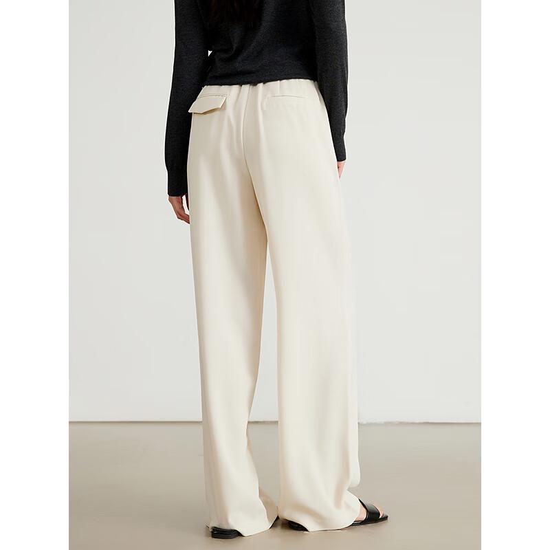 Women's Elastic Waist Wide-Leg Casual Trousers