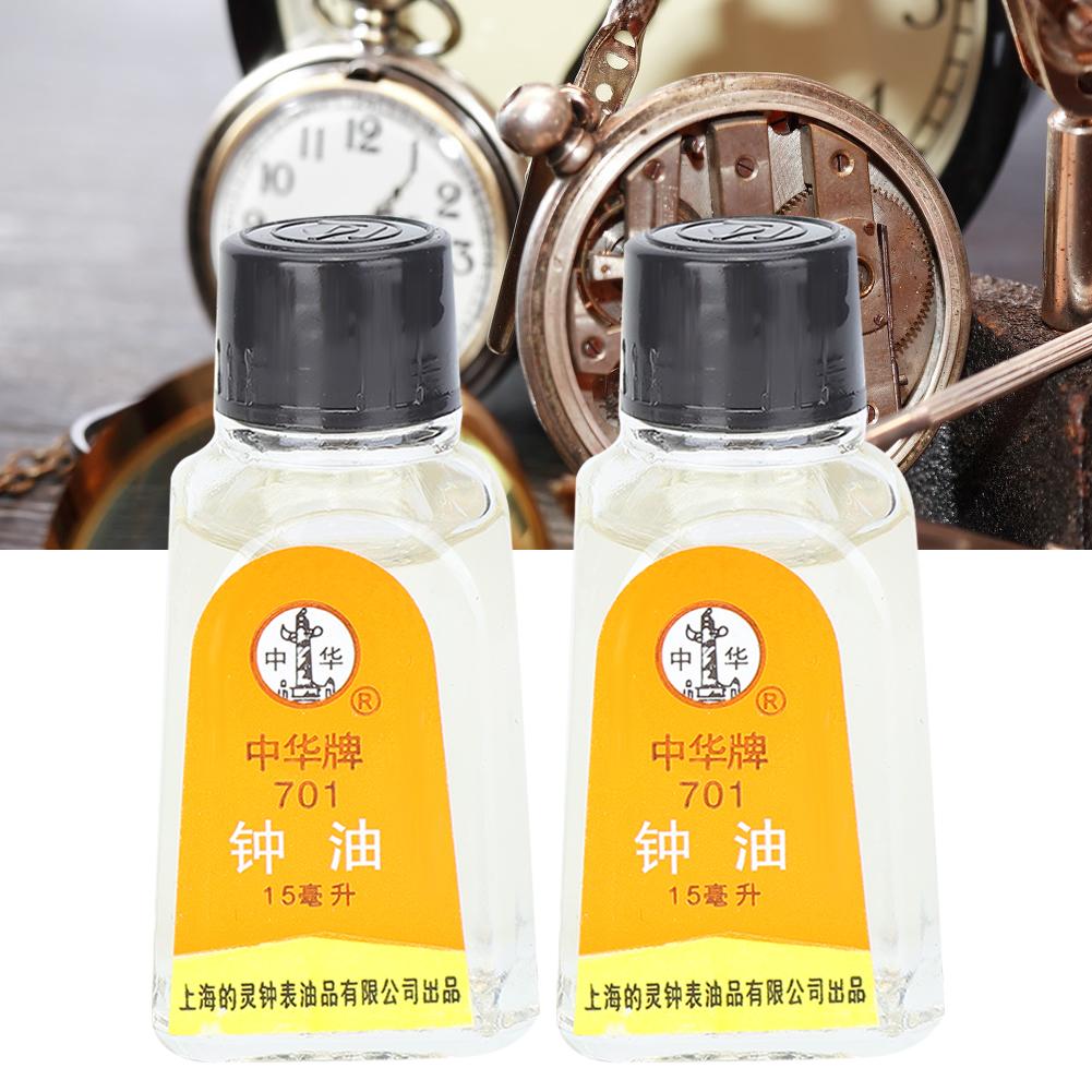 2 Stück 15ml Uhrenöl 701 Schmiermittel Armbanduhr Uhr Wartung Reparaturwerkzeug