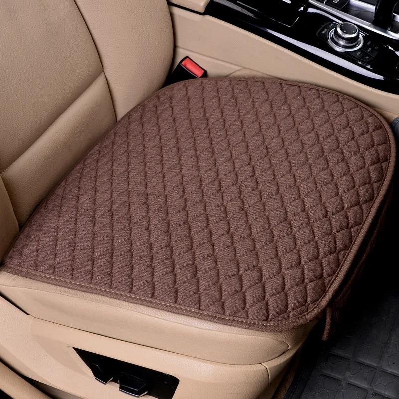 Breathable Linen Seat Pad for Car – Slip-Resistant Bottom Cushion Only, Uses In Most Vehicles Year-Round Comfort