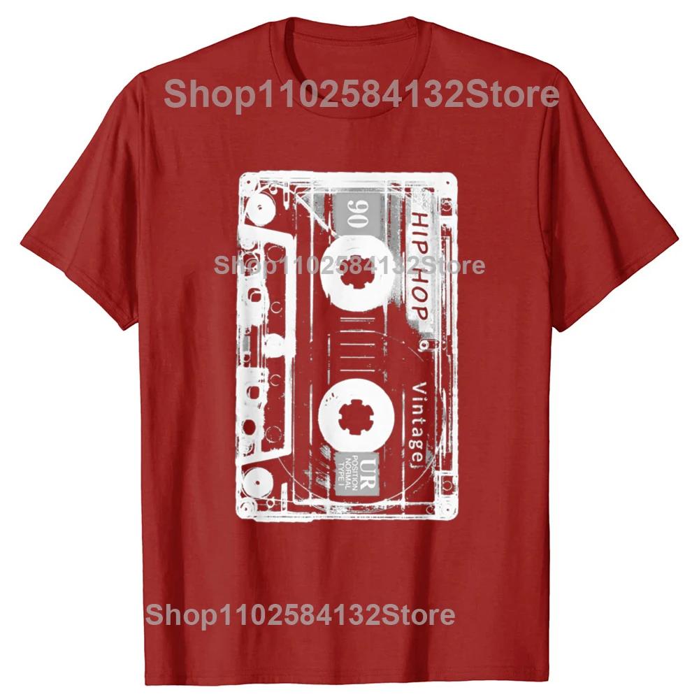 Funny Vintage Cassette Tape Hip Hop Music 80s 90s Retro Distressed T-shirt