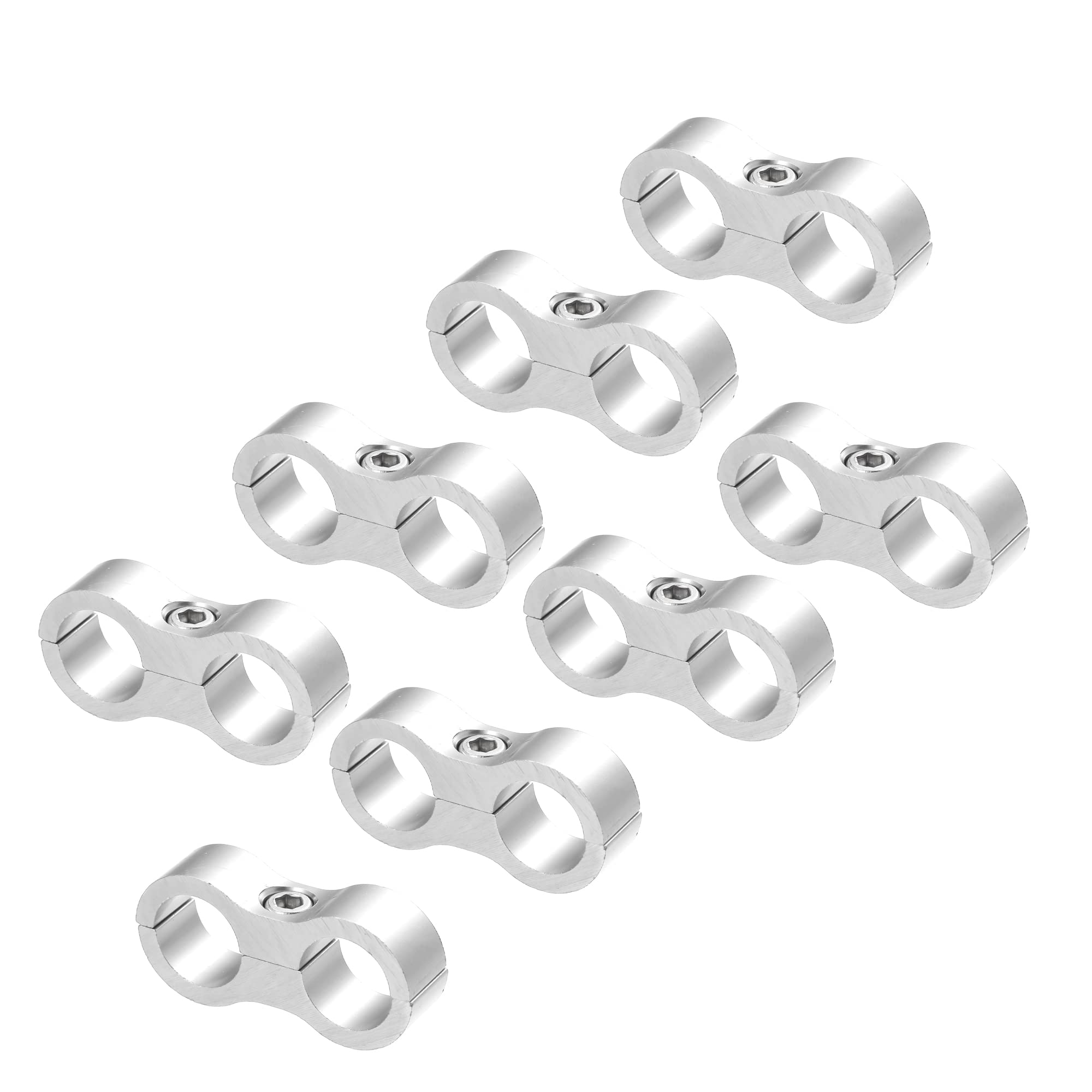 X AUTOHAUX Car Hose Separator Clamp Fitting Adapter Fuel Hose Line Brake Line AN6 серебряный