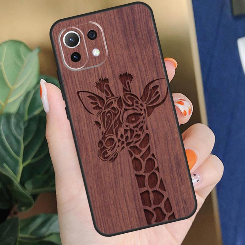 

Deer Lion Elephant Wood Animal Case For Xiaomi 15T 14T 13T Pro 14 15 Ultra 17 Pro Max POCO X7 F8 Pro X5 X6 F5 F6 F7 Coque POCO F7 Pro