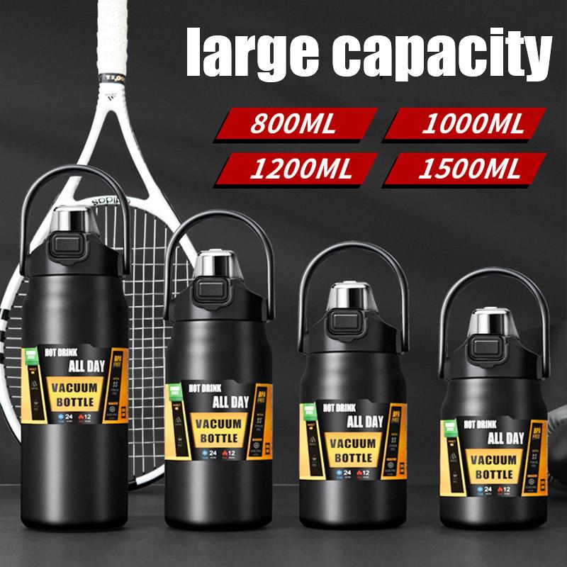 1500ml termoláhev z nerezové oceli přenosná termoska Velkokapacitní termoláhev na vodu skleněná termosky Venkovní vakuové baňky