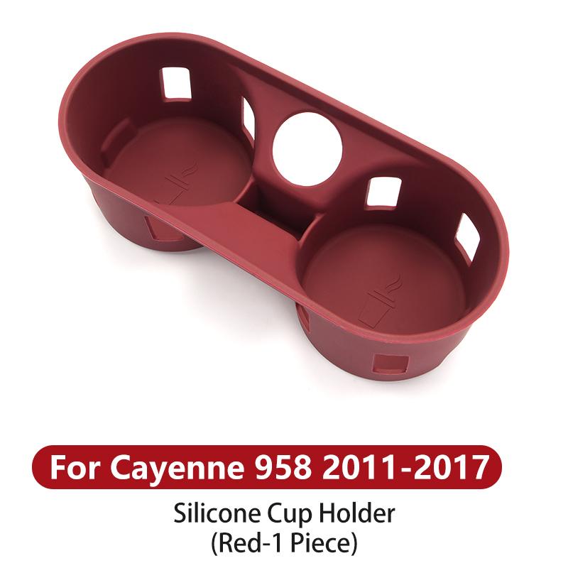 For Porsche Cayenne Macan Car Cup Holder Silicone Center Console Bottle Holder Insert Anti Slip Drink Organizer Auto Accessories