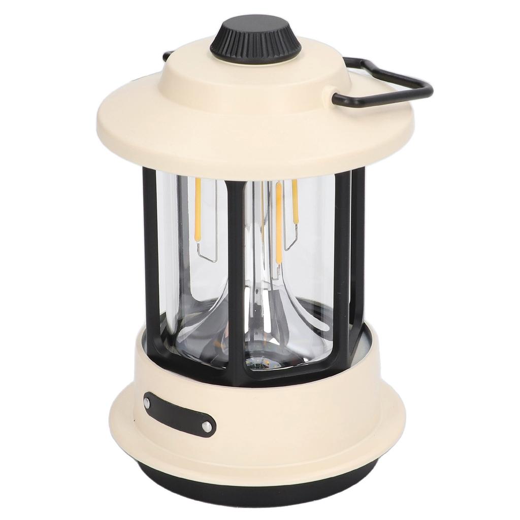 LED Camping Lantern 5‑170lm Waterproof Ergonomic Portable Camping Ambient Lantern with Metal Handle for Outdoor Milky