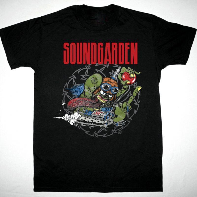 Vtg Soundgarden Band 1991 Tour Cotton Black All Size Unisex Shirt AG074 S разноцветный