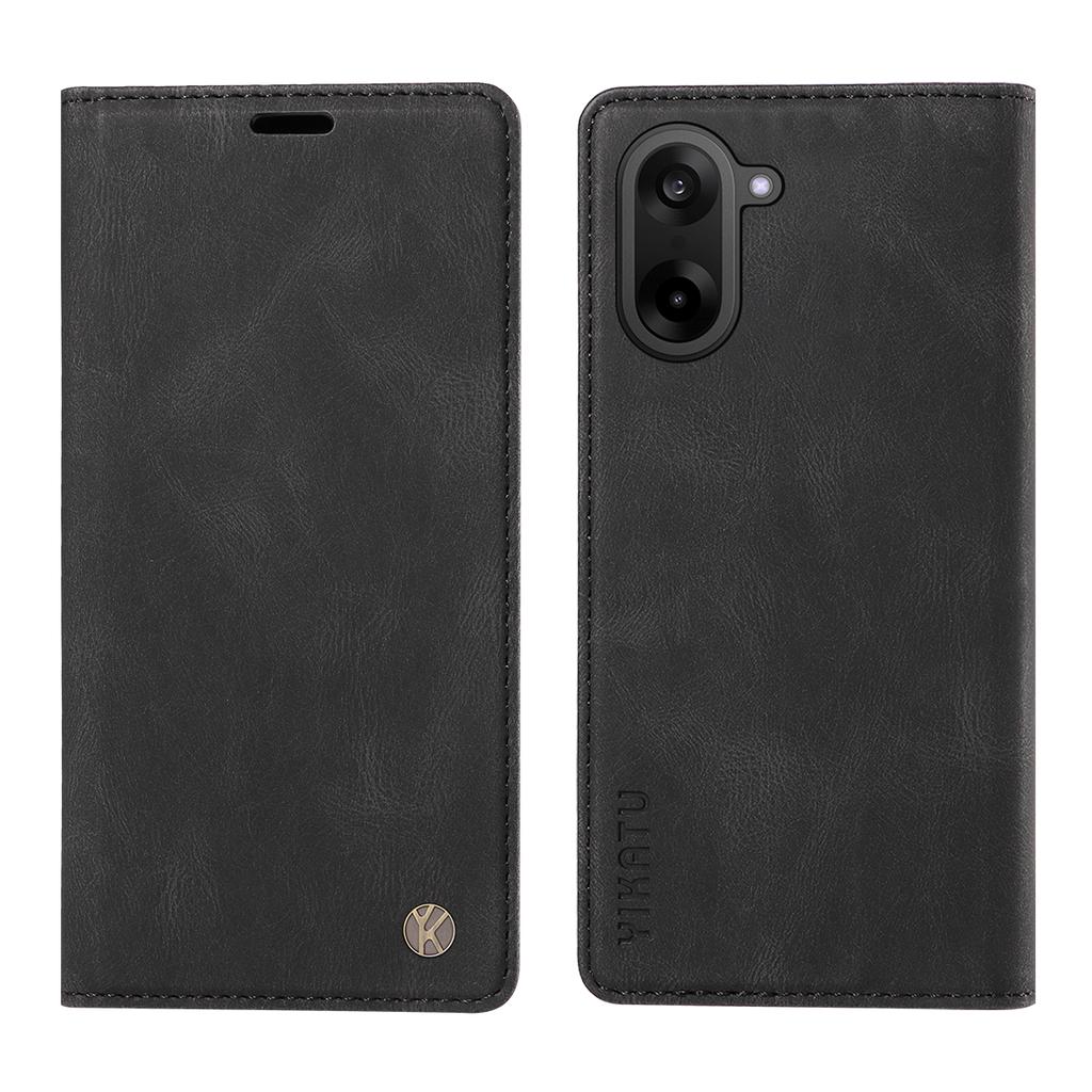 For OnePlus Nord CE5 5G/OnePlus Ace 5 Racing 5G Leather Cover YIKATU YK-004 Skin-Touch Wallet Phone Cases