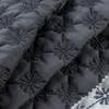 Tela Bordada de Copos de Nieve 100X150CM Material Acolchado de Algodón Cálido de Invierno Para Neceser Sombrero Disfraz