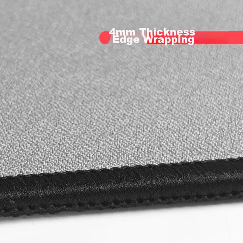 LESAILES Mouse Pad, Smooth for FPS, Textured Fine Surface Jacquard Design, Large Size with Locked Edges, Computer Desk Mat, Light Gray, 460*400*4mm