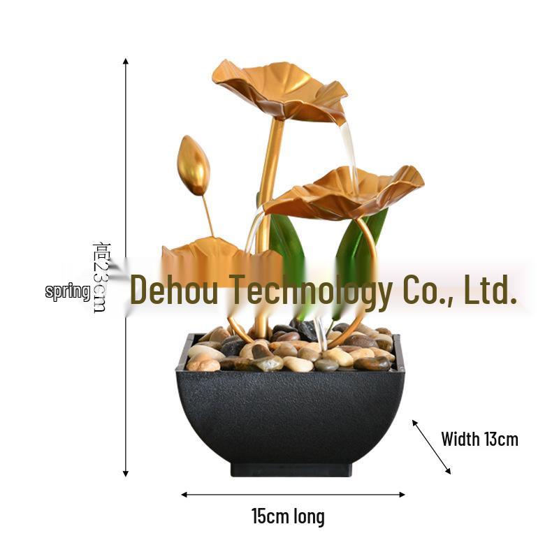 Cross-Border Iron Art Water Fountain Desktop Ornament - Creative Home Decoration