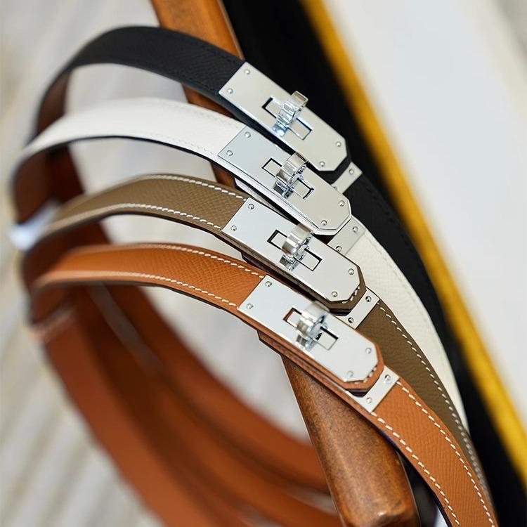 Curea de damă din piele Eo/wift piele de vițel, curea reglabilă pentru damă fără găuri, temperament versatil