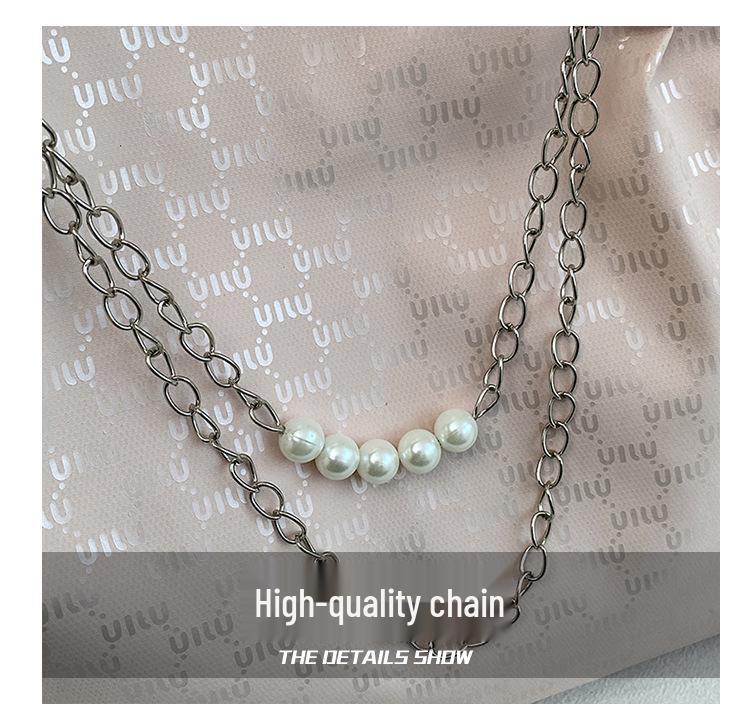 Women's New Pearl Chain Tote – Fashionable Large Capacity Handbag