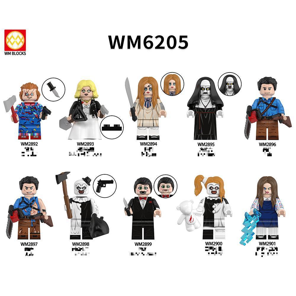 Product horror series puzzle assembly building block toy doll bag 4.5CM