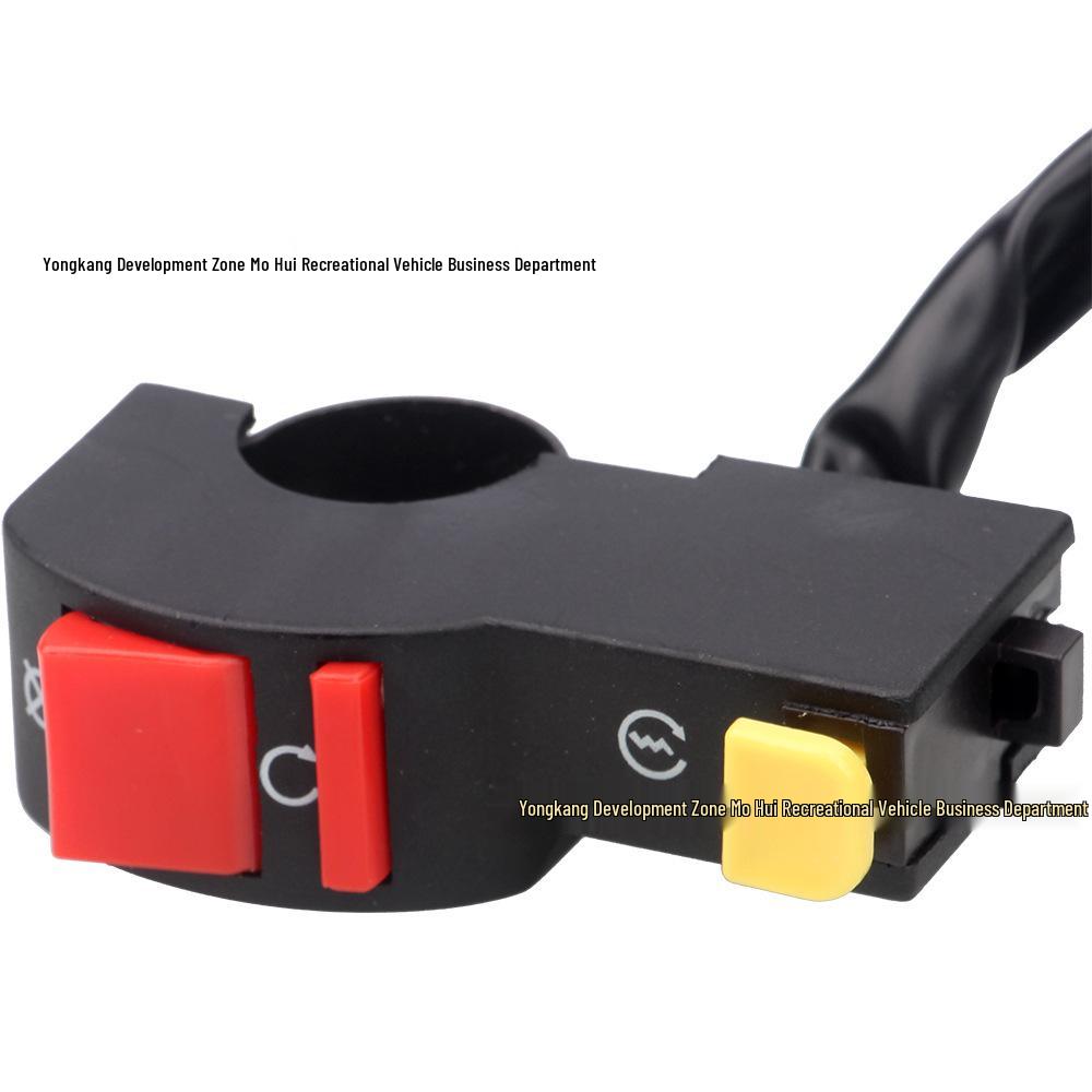 Off-Road Vehicle Ignition Start/Stop Switch for ATV, Dune Buggy, Karting; Modifiable for Headlight and Horn.
