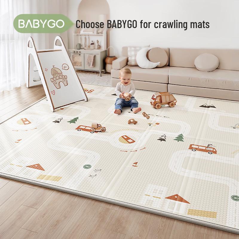 BABYGO Foldable Infant Crawling Mat - Thick XPE Foam Baby Play Mat for Home