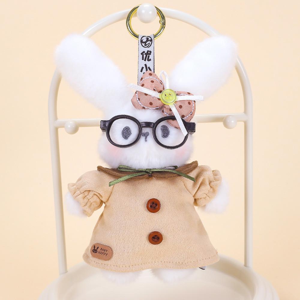 Girl Heart Plush Toy Keyring With Cute Rabbit Design For Backpacks And Gifts