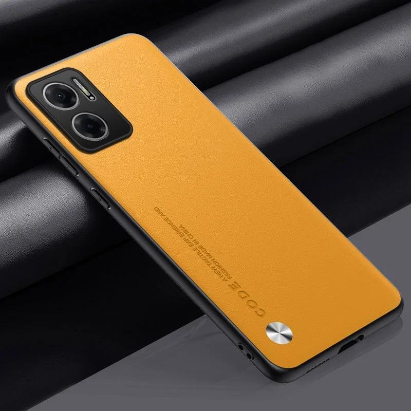 

Luxury PU Leather Case For Xiaomi Redmi Note 11E Back Cover Matte Silicone Shockproof Full Protection Phone Case For Redmi 10 5G For Redmi 10 5G